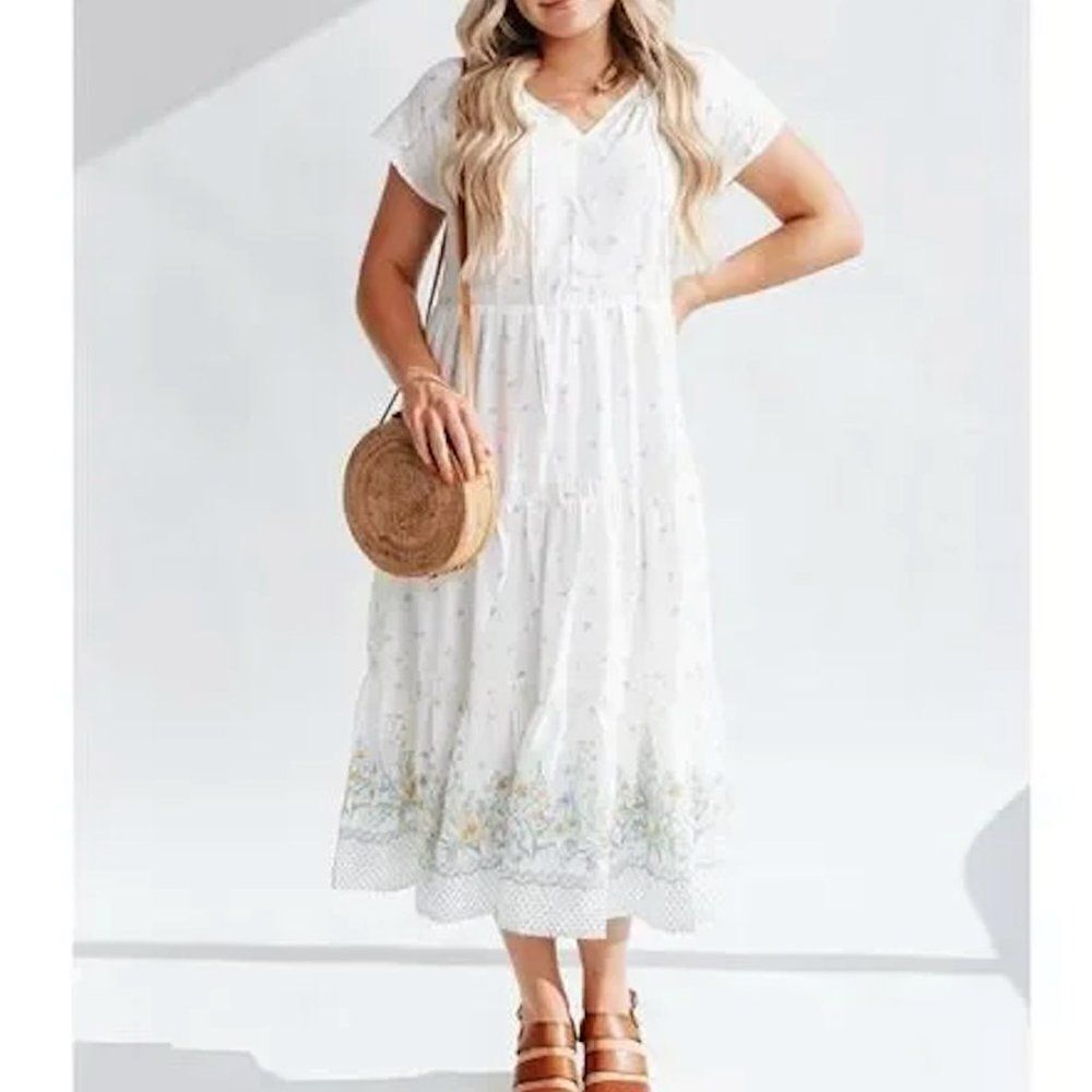 Anthropologie Current Air Los Angeles Garden Floral Maxi Dress in Size Small